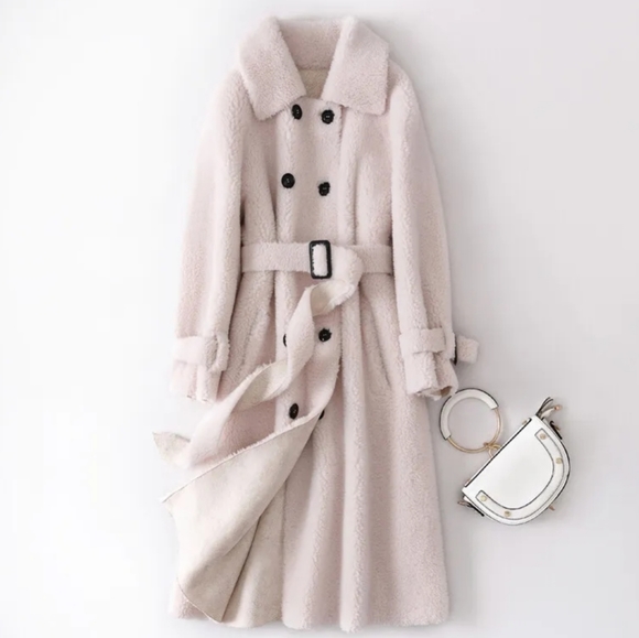 winter warm wool Clasic winter Cold Jacket spring France style white - Picture 2 of 4